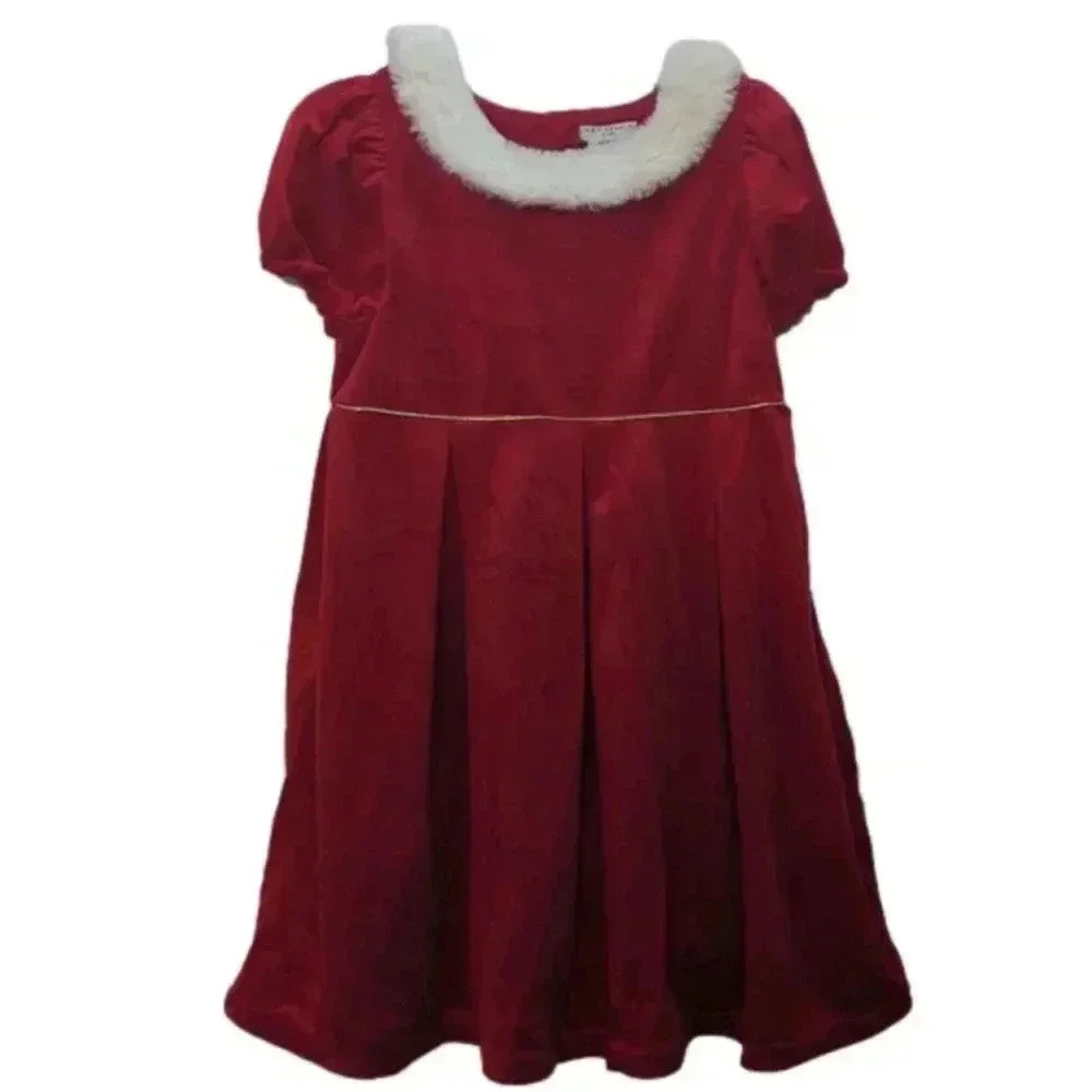Max studio girls Holiday lined red velvet dress